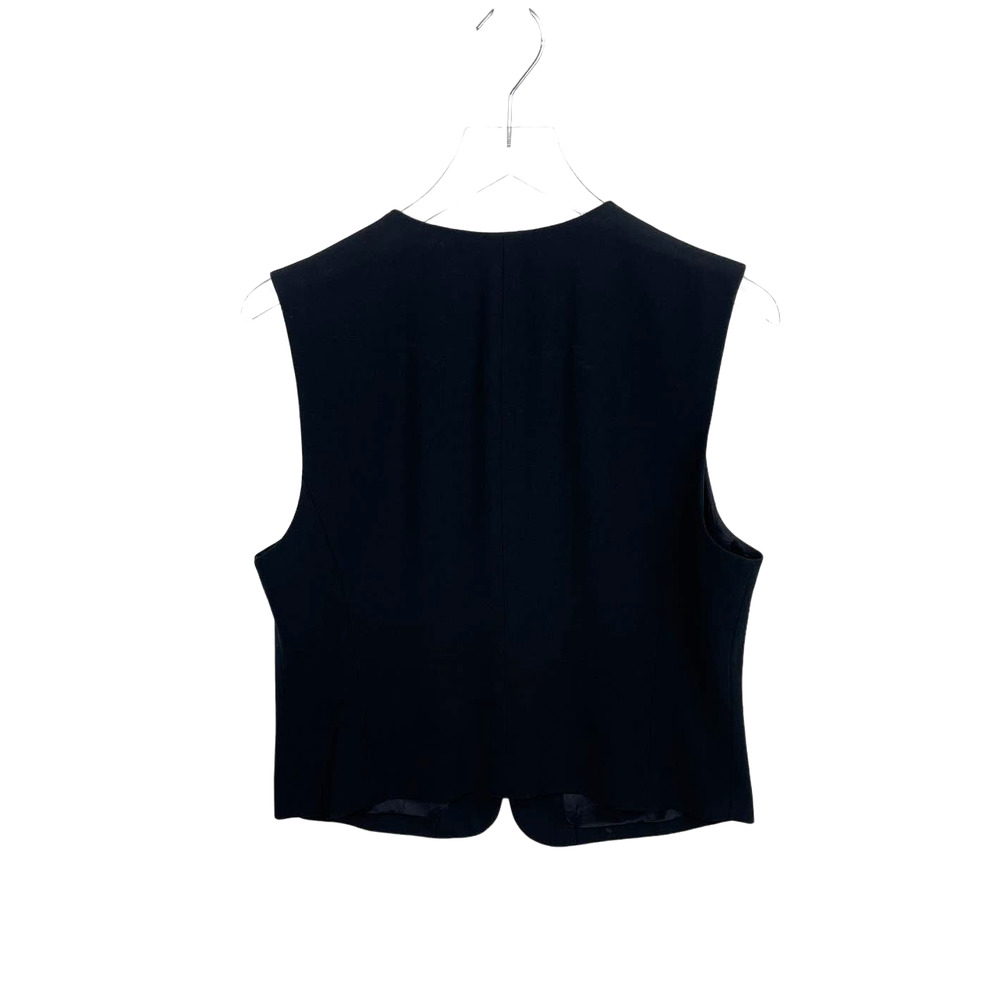 Vintage 90s Liz Claiborne Black Beaded Vest Size Medium - Picture 2 of 3